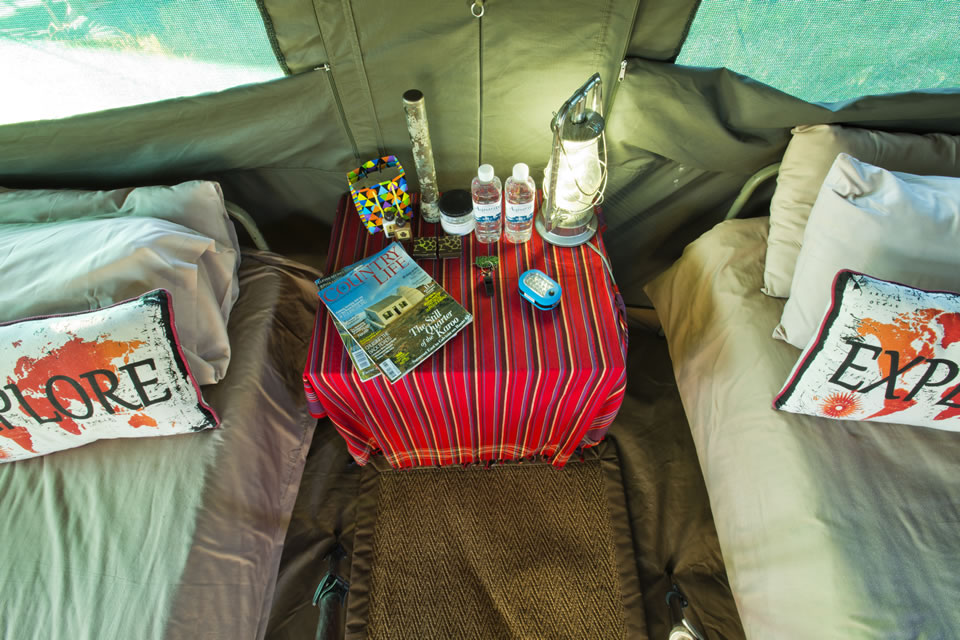 Okavango Expeditions guest tent interior